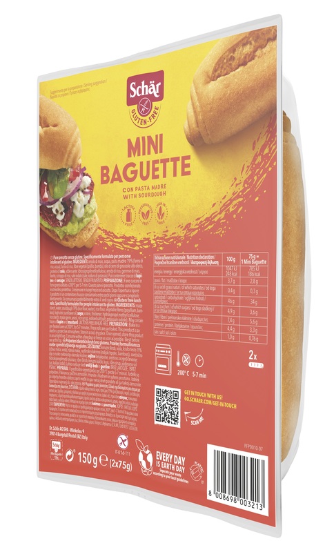 SCHAR MINI BAGUETTE SENZA LATTOSIO 2 X 75 G - Farmacia Mastrangelo 