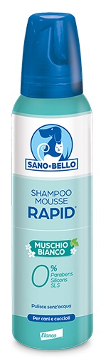 SANO E BELLO SHAMPOO MOUSSE RAPID NF MUSCHIO BIANCO 300 ML - Farmacia Mastrangelo 