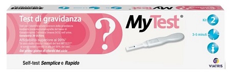 TEST DI GRAVIDANZA RAPIDO HCG MYTEST 2 PEZZI - Farmacia Mastrangelo 