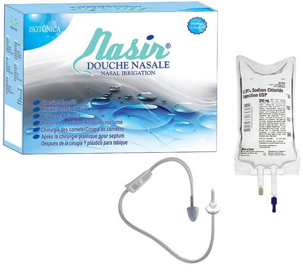 NASIR DOCCIA NASALE CON SOLUZIONE FISIOLOGICA ISOTONICA 6 SACCHE 500 ML + 1 BLISTER - Farmacia Mastrangelo 