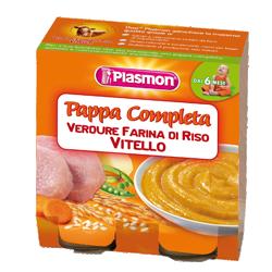 PLASMON OMOGENEIZZATO PAPPE VITELLO/VERDURA/RISO 190 G X 2 PEZZI - Farmacia Mastrangelo 