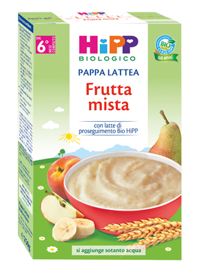 HIPP BIO PAPPA LATTEA FRUTTA MISTA 250 G - Farmacia Mastrangelo 