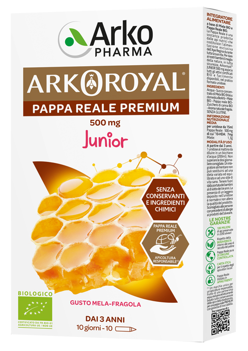 ARKOROYAL PAPPA REALE BIOLOGICA 500 MG 10 UNICA DOSE - Farmacia Mastrangelo 