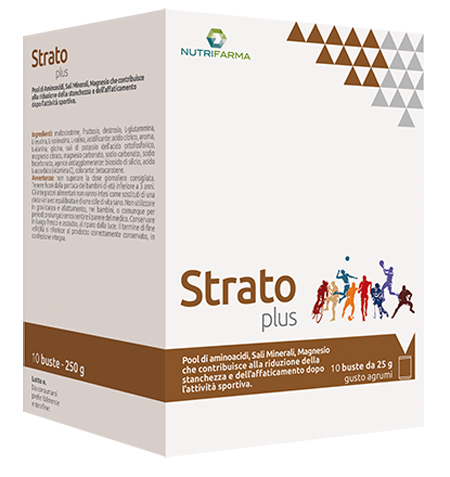STRATO PLUS 10 BUSTINE 25 G GUSTO AGRUMI - Farmacia Mastrangelo 