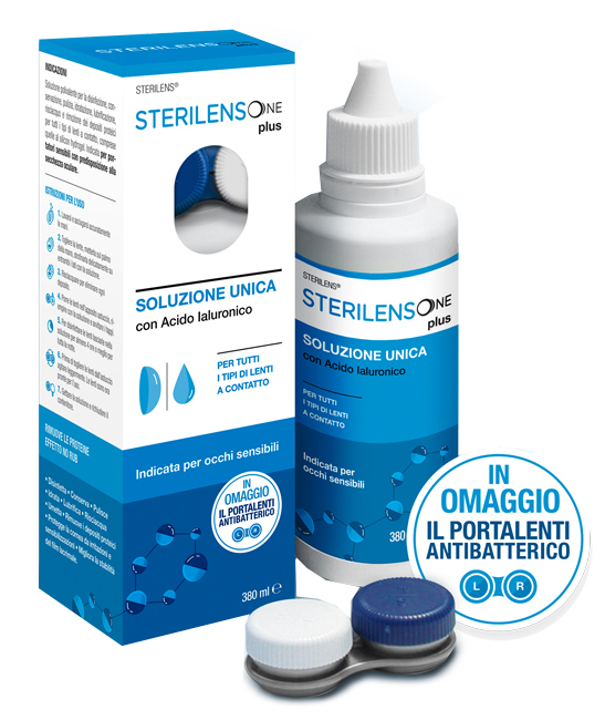 SOLUZIONE UNICA STERILENS ONE PLUS CON ACIDO IALURONICO 380 ML - Farmacia Mastrangelo 