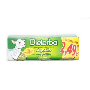 DIETERBA OMOGENEIZZATO AGNELLO 3 PEZZI 80 G - Farmacia Mastrangelo 