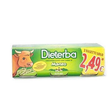 DIETERBA OMOGENEIZZATO MANZO 3 PEZZI 80 G - Farmacia Mastrangelo 