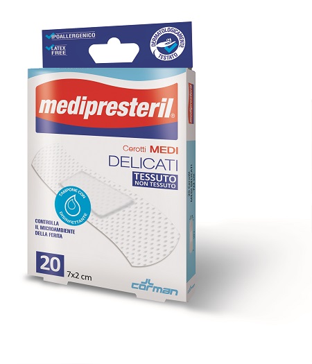 CEROTTO MEDIO MEDIPRESTERIL DELICATO TNT 7X2CM 20 PEZZI - Farmacia Mastrangelo 
