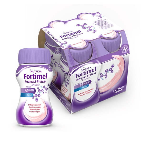 FORTIMEL COMPACT PROTEIN FRAGOLA 4 BOTTIGLIE 125 ML - Farmacia Mastrangelo 