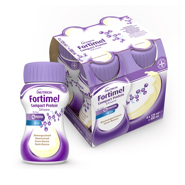 FORTIMEL COMPACT PROTEIN BANANA 4 BOTTIGLIE 125 ML - Farmacia Mastrangelo 
