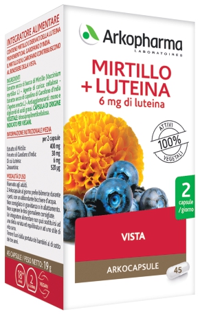 ARKO CAPSULE MIRTILLO+LUTEINA 45 CAPSULE - Farmacia Mastrangelo 