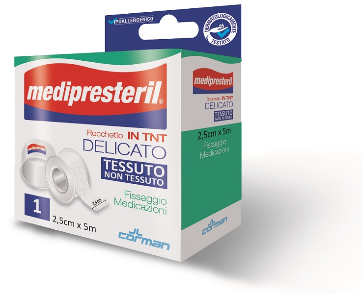 CEROTTO IN ROCCHETTO TESSUTO NON TESSUTO MEDIPRESTERIL 5X250CM - Farmacia Mastrangelo 