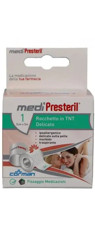 CEROTTO IN ROCCHETTO IN TNT MEDIPRESTERIL DELICATO M5X5CM - Farmacia Mastrangelo 