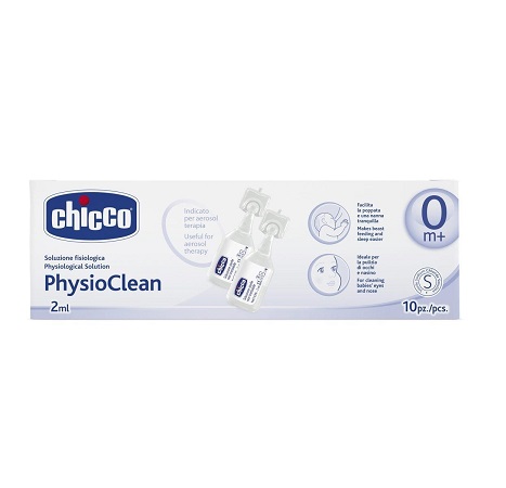 CHICCO PHYSIOCLEAN SOLUZIONE FISIOLOGICA 10 FLACONCINI 2 ML - Farmacia Mastrangelo 