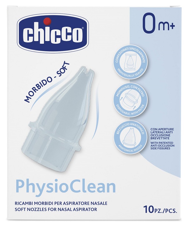 RICAMBI MORBIDI PER ASPIRATORE NASALE CHICCO PHYSIOCLEAN - Farmacia Mastrangelo 