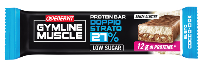 ENERVIT GYMLINE MUSCLE PROTEIN BAR 27% DOPPIO STRATO COCCO-CIOK 1 PEZZO - Farmacia Mastrangelo 