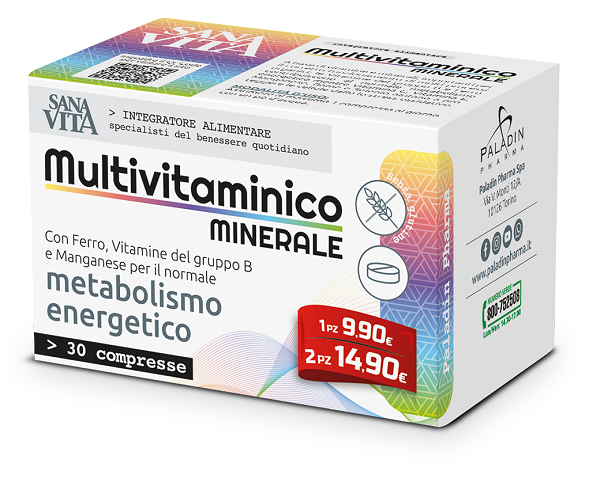 SANAVITA MULTIVITAMINICO MINERALE 30 COMPRESSE - Farmacia Mastrangelo 