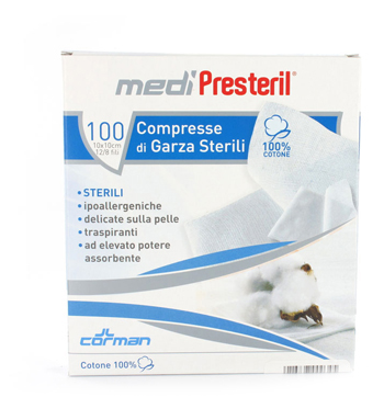 GARZA MEDIPRESTERIL MONOUSO STERILE 36X40 12 PEZZI - Farmacia Mastrangelo 