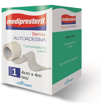BENDA ADESIVA MEDIPRESTERIL 4X400CM - Farmacia Mastrangelo 