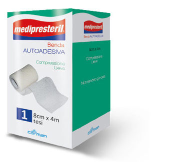 BENDA ADESIVA MEDIPRESTERIL 8X400 CM - Farmacia Mastrangelo 