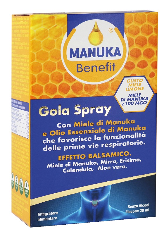 MANUKA BENEFIT GOLA SPRAY 20 ML - Farmacia Mastrangelo 