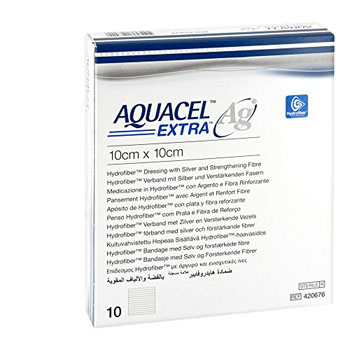 AQUACEL AG EXTRA MEDICAZIONE CON IONI ARGENTO 10X10 CM 10 PEZZI - Farmacia Mastrangelo 