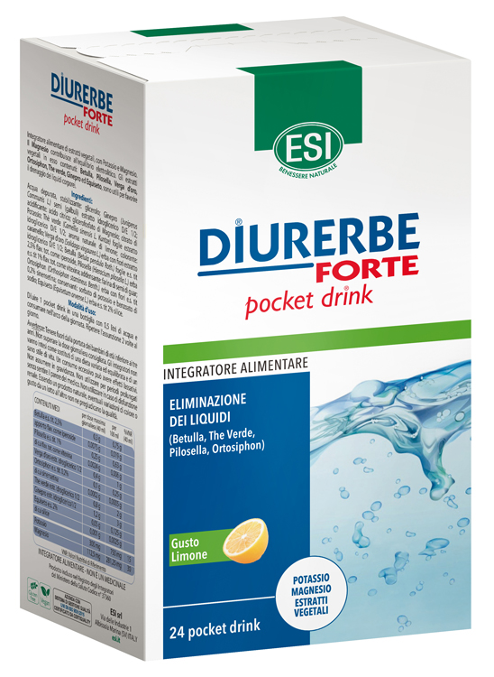 ESI DIURERBE FORTE POCKET DRINK LIMONE 24 X 20 ML - Farmacia Mastrangelo 
