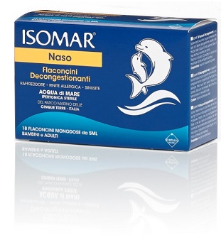 ISOMAR SOLUZIONE IPERTONICA ACQUA MARE 18 FLACONCINI MONODOSE 5 ML - Farmacia Mastrangelo 