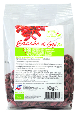 FSC SEMPLICE&BIO BACCHE DI GOJI BIO AD ALTO CONTENUTO DI FIBRA 100 G - Farmacia Mastrangelo 