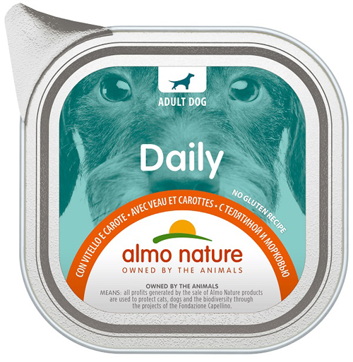 DAILY MENU DOGS CON VITELLO E CAROTE 100 G - Farmacia Mastrangelo 