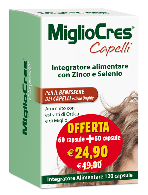 MIGLIOCRES 60+60 CAPSULE 60 G PROMOZIONE - Farmacia Mastrangelo 