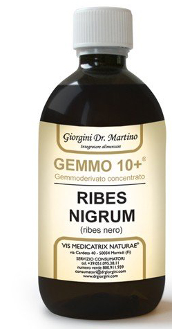 GEMMO 10+ RIBES NERO 500 ML LIQUIDO ANALCOLICO - Farmacia Mastrangelo 