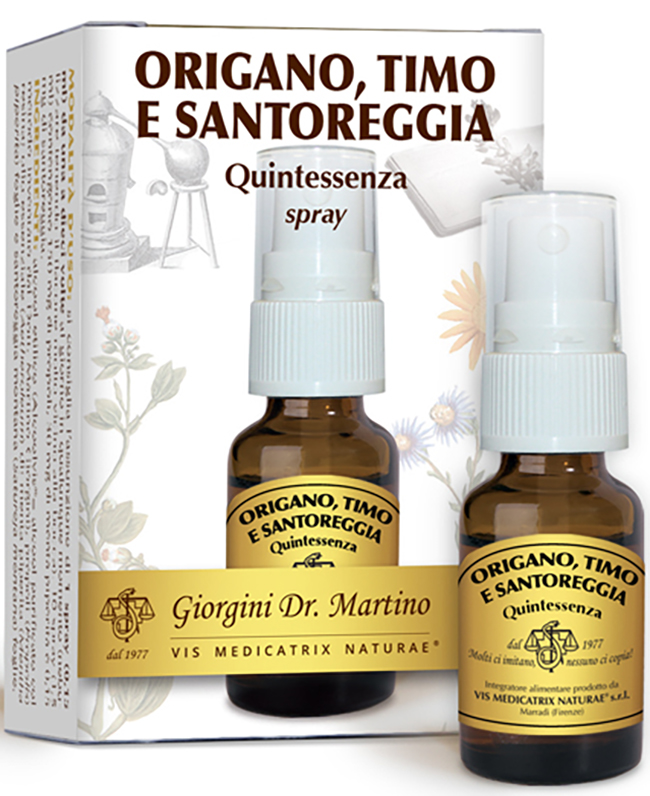 ORIGANO TIMO SANTOREGGIA QUINTESSENZA SPRAY 15 ML - Farmacia Mastrangelo 