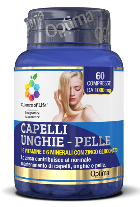 COLOURS OF LIFE CAPELLI UNGHIE PELLE 60 COMPRESSE 1000 MG - Farmacia Mastrangelo 