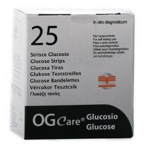 STRISCE MISURAZIONE GLICEMIA OGCARE 25 PEZZI - Farmacia Mastrangelo 