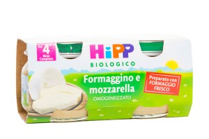 HIPP BIO OMOGENEIZZATO FORMAGGINO MOZZARELLA 2X80 G - Farmacia Mastrangelo 