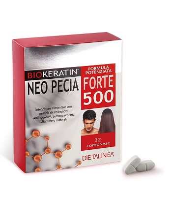 DIETALINEA BIOKERATIN NEO PECIA FORTE 500 32 COMPRESSE 4 BLISTER IN ASTUCCIO 48 G - Farmacia Mastrangelo 