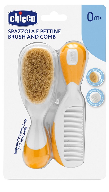 CHICCO SPAZZOLA + PETTINE ARANCIONE - Farmacia Mastrangelo 