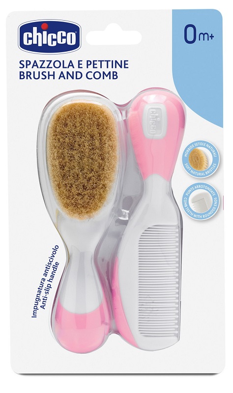 CHICCO SPAZZOLA + PETTINE ROSA - Farmacia Mastrangelo 