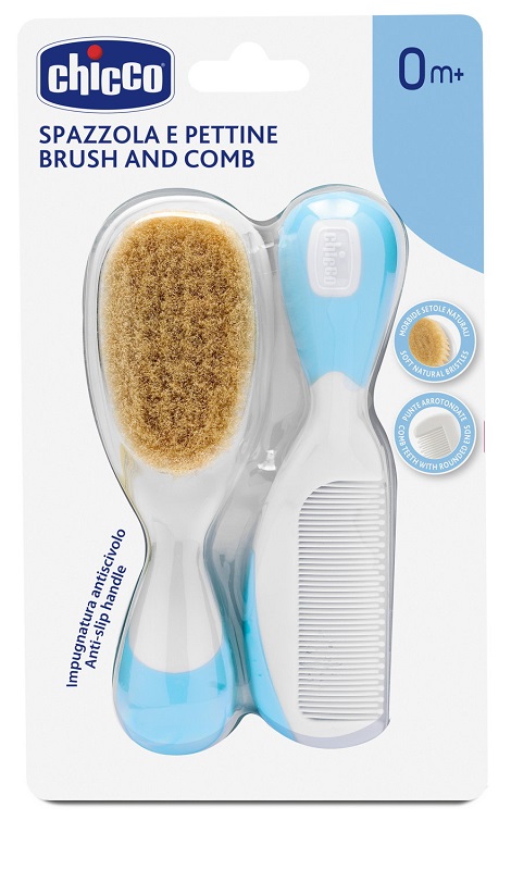 CHICCO SPAZZOLA + PETTINE AZZURRO - Farmacia Mastrangelo 