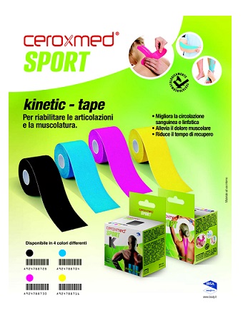CEROXMED SPORT KINETIC TAPE BLU 1 PEZZO - Farmacia Mastrangelo 