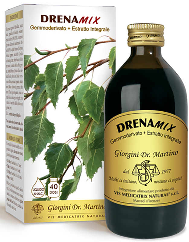 DRENAMIX GEMMODERIVATO + ESTRATTO INTEGRALE SENZA ALCOOL 200 ML 40 DOSI - Farmacia Mastrangelo 