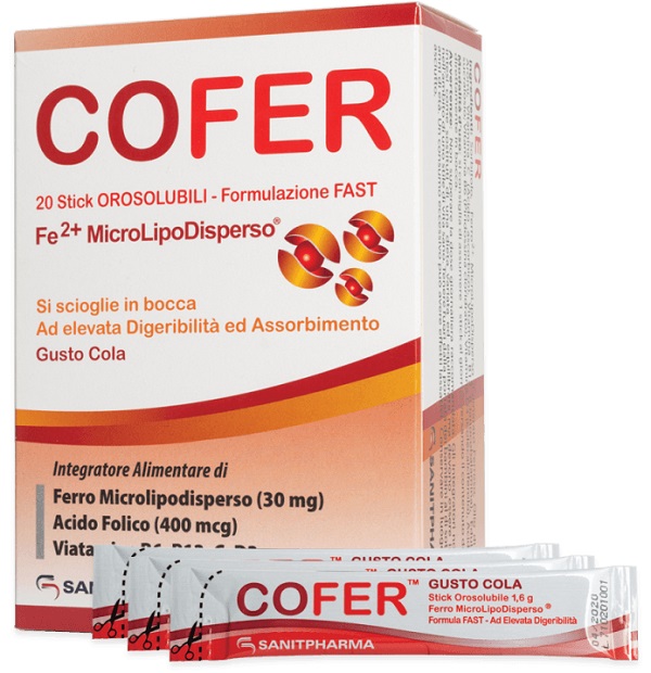 COFER 20 STICK OROSOLUBILI DA 1,6 G GUSTO COLA - Farmacia Mastrangelo 
