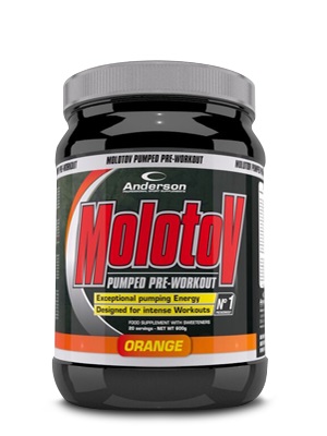 ANDERSON MOLOTOV PUMPED PRE-WORKOUT ORANGE BLAST 600 G - Farmacia Mastrangelo 