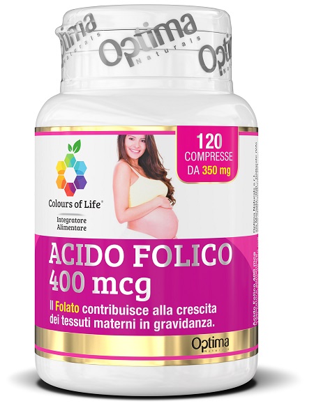 COLOURS OF LIFE ACIDO FOLICO 400 MCG 120 COMPRESSE 350 MG - Farmacia Mastrangelo 