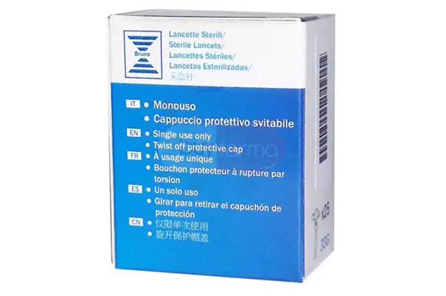 LANCETTE PUNGIDITO BRUNO 25 PEZZI - Farmacia Mastrangelo 