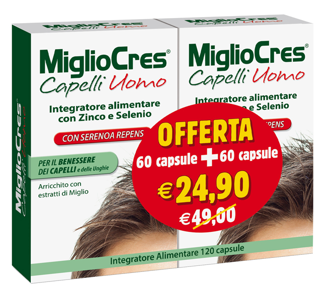 MIGLIOCRES UOMO 60+60 CAPSULE PROMO - Farmacia Mastrangelo 