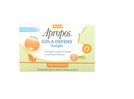 APROPOS GOLA DEFENS ARANCIA PASTIGLIE SENZA ZUCCHERI AGGIUNTI - Farmacia Mastrangelo 
