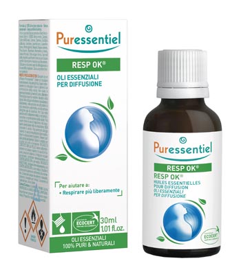 MISCELA RESP OK OLI ESSENZIALI PER DIFFUSIONE 30 ML PURESSENTIEL ECOCERT - Farmacia Mastrangelo 