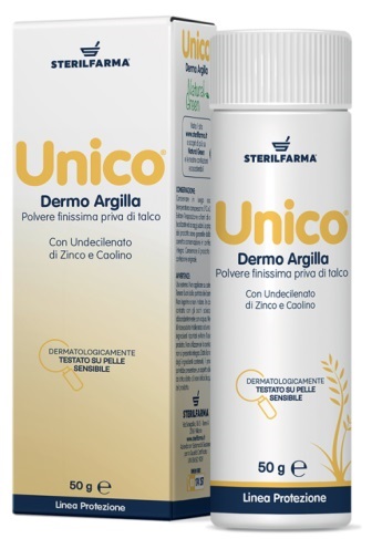 UNICO DERMO ARGILLA POLVERE SENZA TALCO 50 G - Farmacia Mastrangelo 